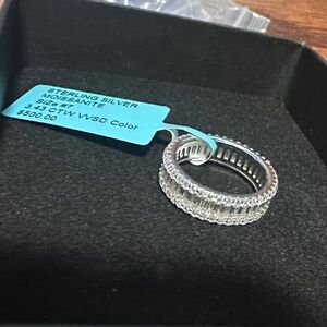 Moissanite Sterling Silver Ring